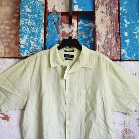 Men's Daniel Cremieux Short Sleeve Shirt Linen Italian Resort Cruise XLARGE Mult - Picture 2 of 8